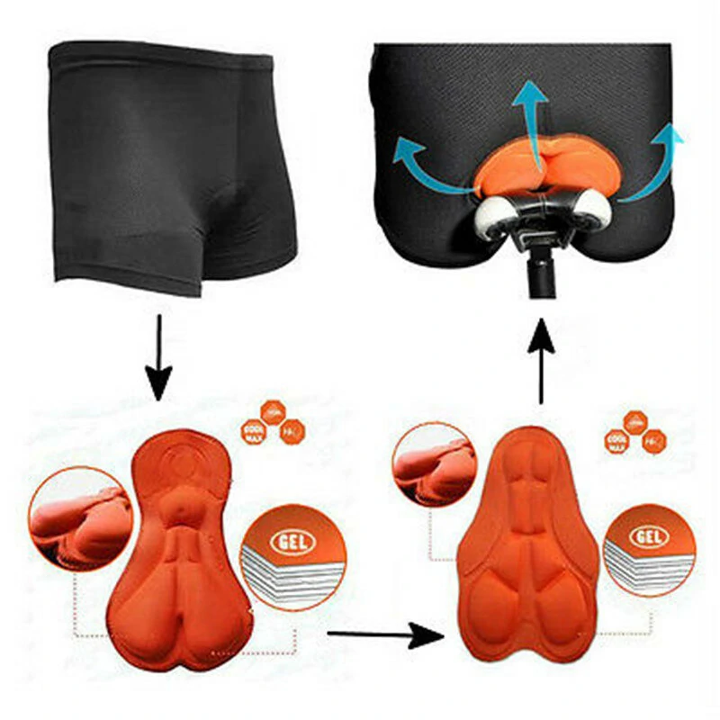 (image for) TENGOO Cycling Shorts Breathable Shockproof Comfortable Underpants Sponge Gel 3D Padded Cycling Pants for Bicycle Motorcycle